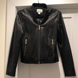 Leather Motorcycle Jacket Size S